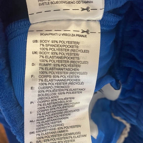 ADIDAS X JEREMY SCOTT SKIRT BLUE VELOUR Size XS - Picture 5 of 7